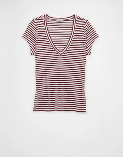 AE V-Neck Textured T-Shirt