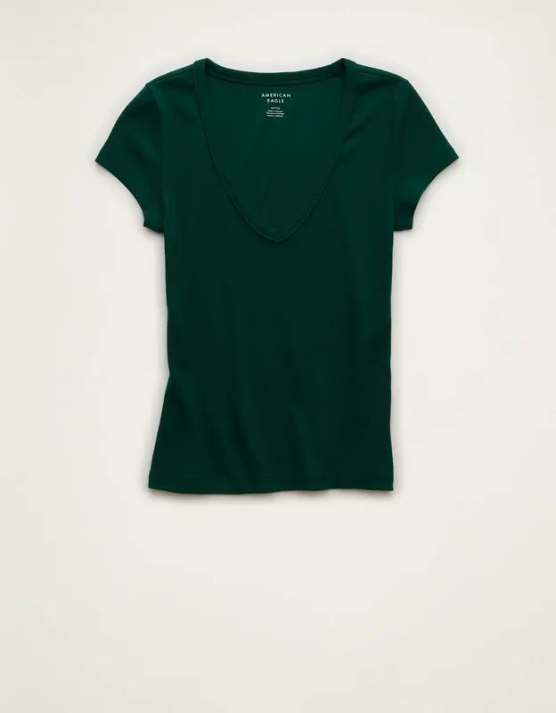 AE V-Neck Hey Baby Tee