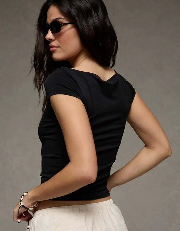 AE Short-Sleeve Boatneck T-Shirt