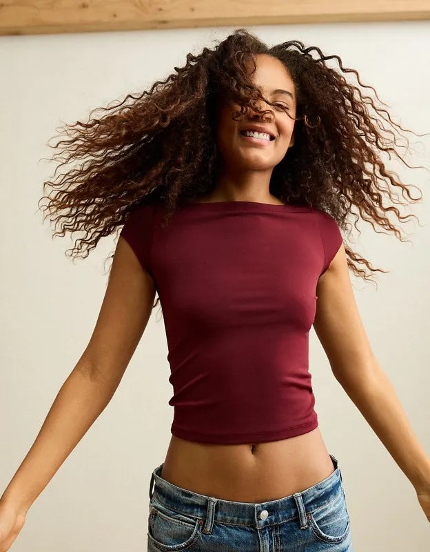 AE Short-Sleeve Boatneck T-Shirt