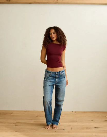 AE Short-Sleeve Boatneck T-Shirt