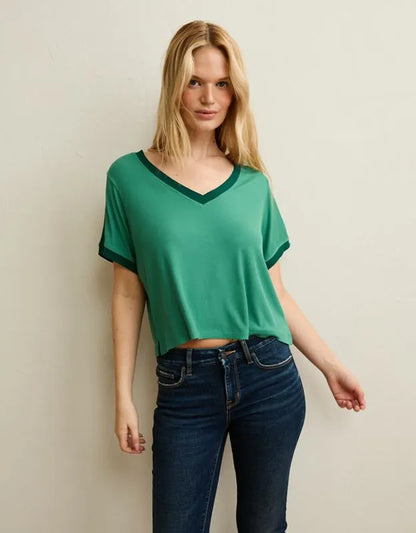 AE Soft & Sexy Ribbed V-Neck T-Shirt