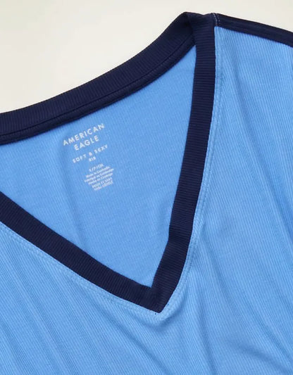 AE Soft & Sexy Ribbed V-Neck T-Shirt