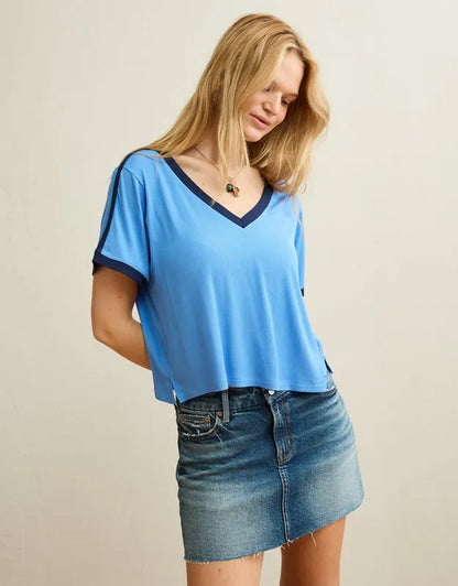 AE Soft & Sexy Ribbed V-Neck T-Shirt