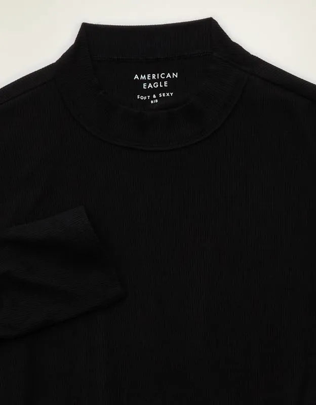 AE Soft & Sexy Ribbed Long-Sleeve T-Shirt