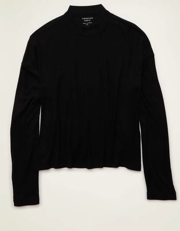 AE Soft & Sexy Ribbed Long-Sleeve T-Shirt