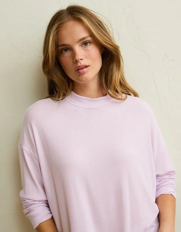 AE Soft & Sexy Ribbed Long-Sleeve T-Shirt