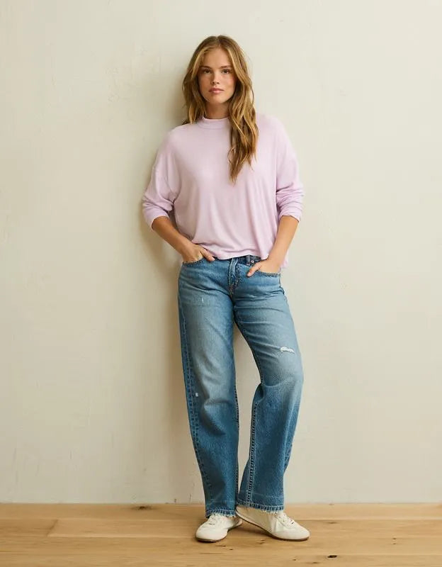 AE Soft & Sexy Ribbed Long-Sleeve T-Shirt