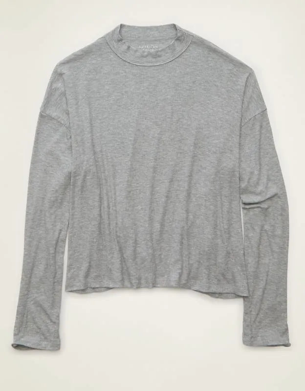 AE Soft & Sexy Ribbed Long-Sleeve T-Shirt