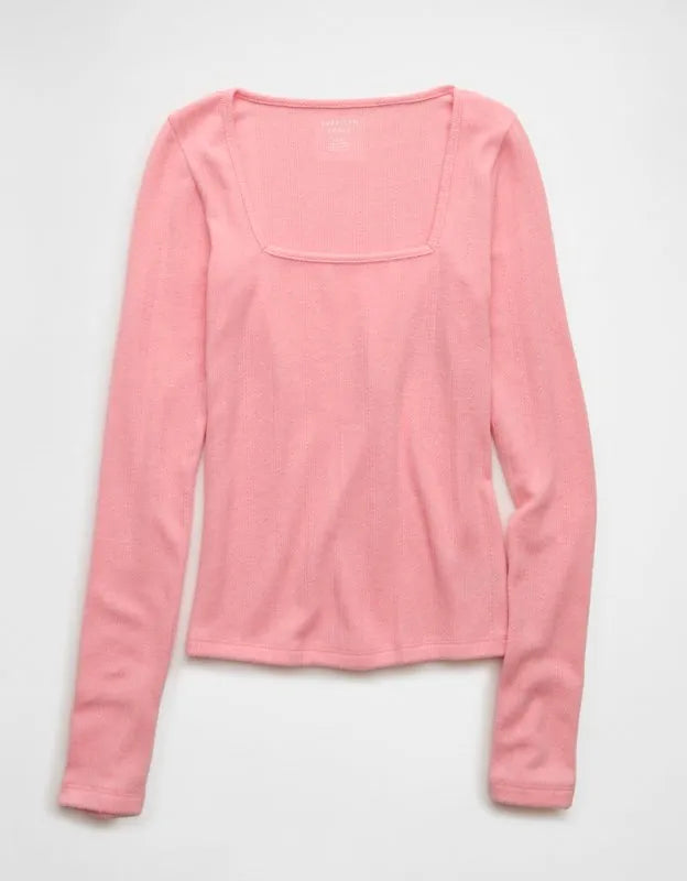 AE Long Sleeve Square Neck T-Shirt