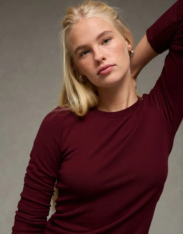 AE Long Sleeve Cozy Crew Neck T-Shirt
