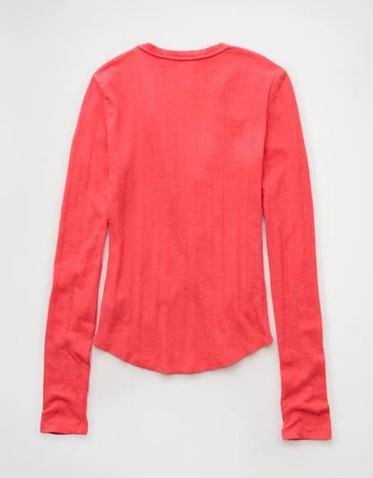 AE Long Sleeve Henley T-Shirt