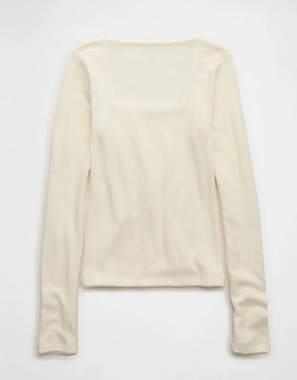 AE Long Sleeve Square Neck T-Shirt
