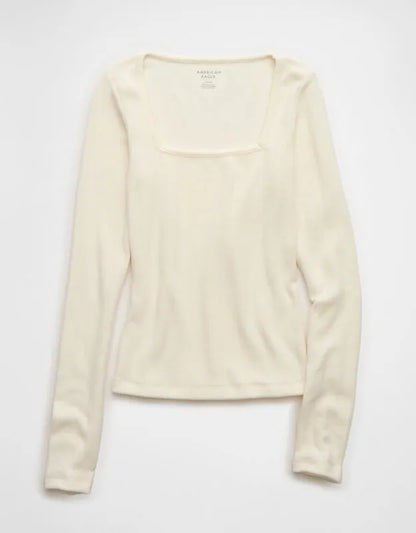 AE Long Sleeve Square Neck T-Shirt