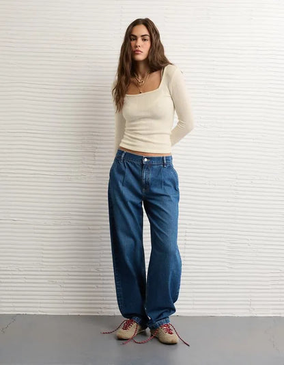 AE Long Sleeve Square Neck T-Shirt