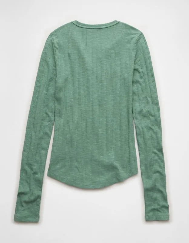 AE Long-Sleeve Henley T-Shirt