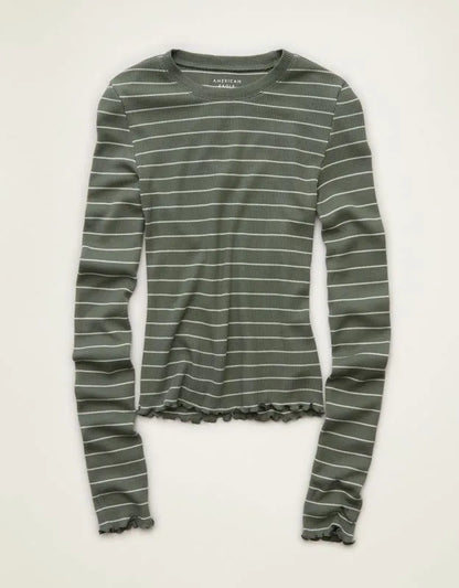 AE Soft & Sexy Waffle Long-Sleeve T-Shirt