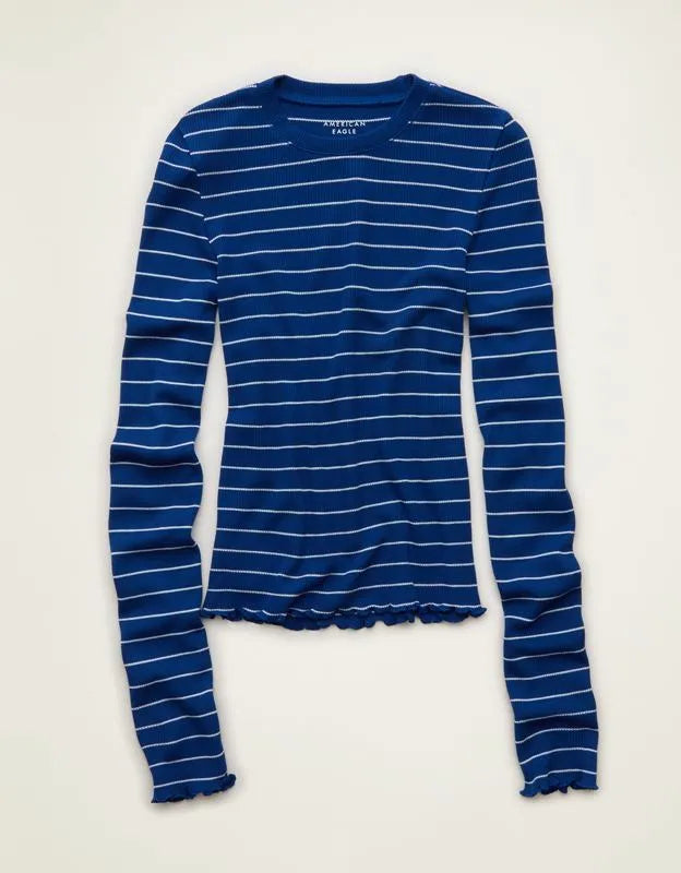 AE Soft & Sexy Waffle Long-Sleeve T-Shirt