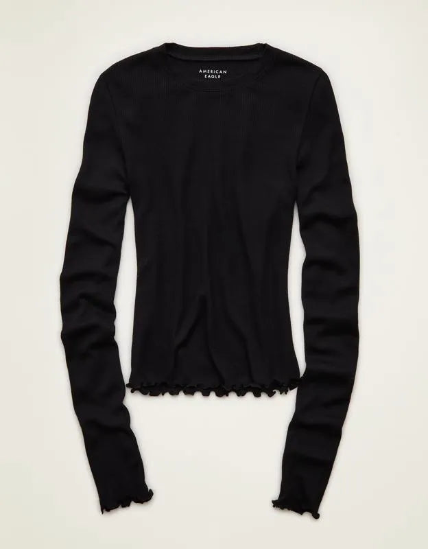 AE Soft & Sexy Waffle Long-Sleeve T-Shirt