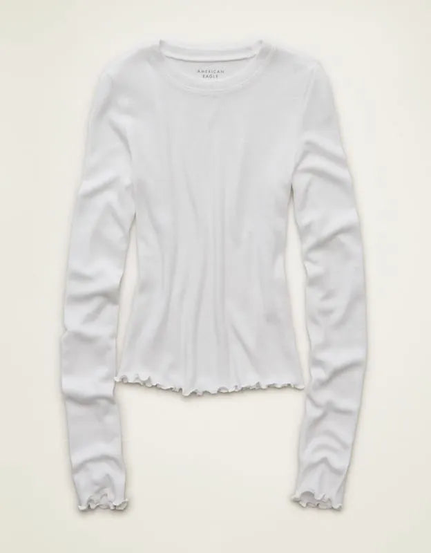 AE Soft & Sexy Waffle Long-Sleeve T-Shirt