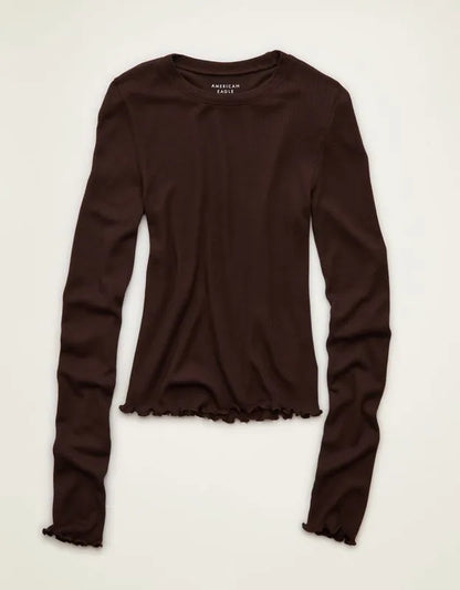 AE Soft & Sexy Waffle Long-Sleeve T-Shirt