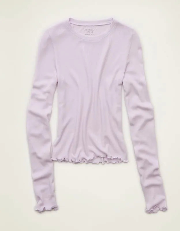 AE Soft & Sexy Waffle Long-Sleeve T-Shirt