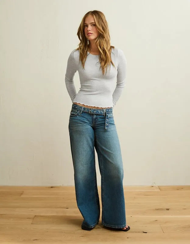 AE Soft & Sexy Waffle Long-Sleeve T-Shirt