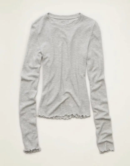 AE Soft & Sexy Waffle Long-Sleeve T-Shirt