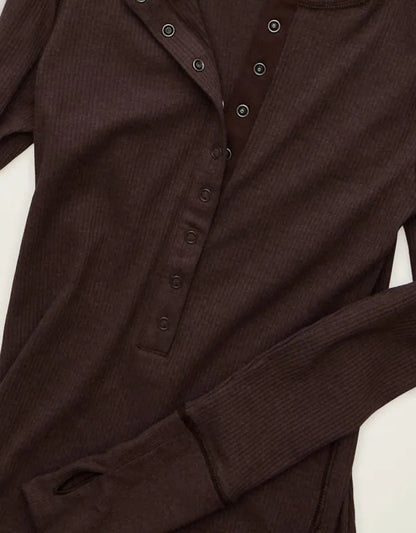 AE Long-Sleeve Henley T-Shirt