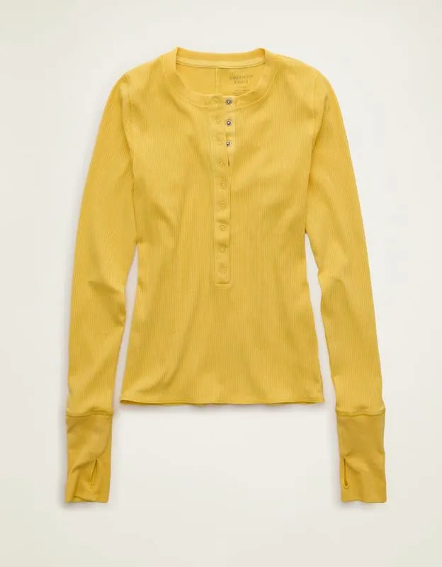AE Long-Sleeve Henley T-Shirt