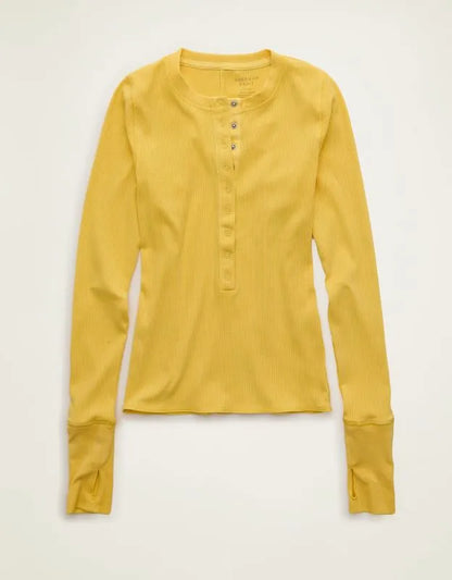 AE Long-Sleeve Henley T-Shirt