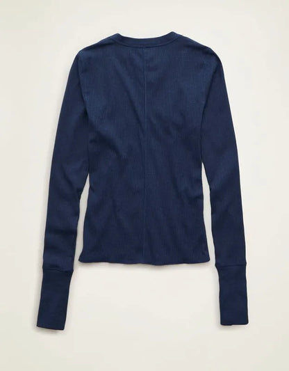 AE Long-Sleeve Henley T-Shirt