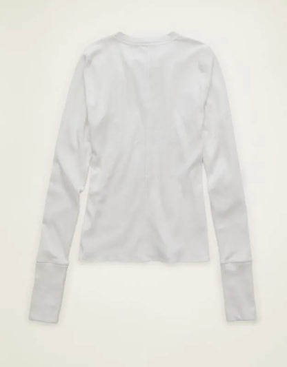 AE Long-Sleeve Henley T-Shirt
