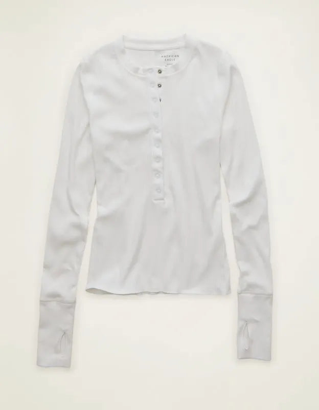 AE Long-Sleeve Henley T-Shirt