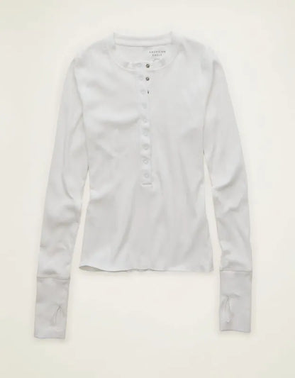 AE Long-Sleeve Henley T-Shirt
