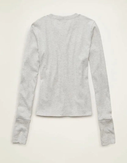 AE Long-Sleeve Henley T-Shirt