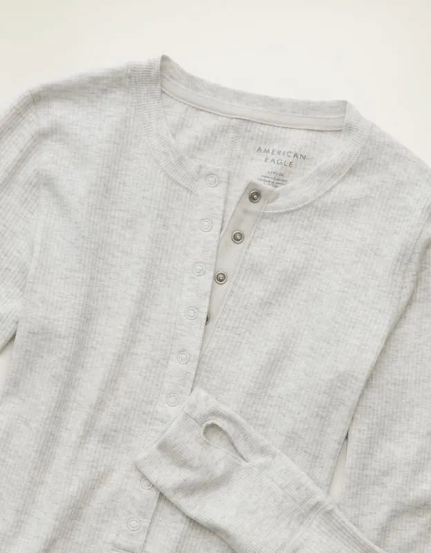 AE Long-Sleeve Henley T-Shirt
