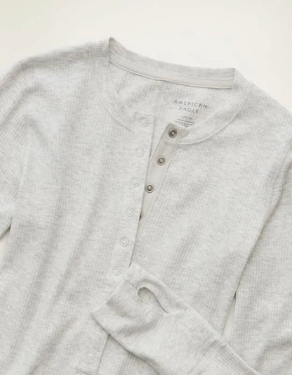 AE Long-Sleeve Henley T-Shirt