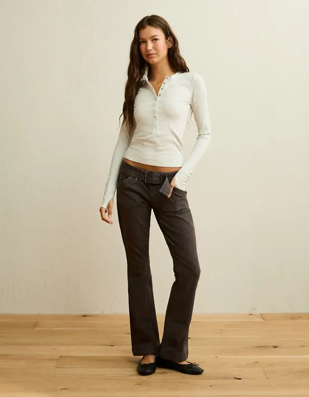 AE Long-Sleeve Henley T-Shirt