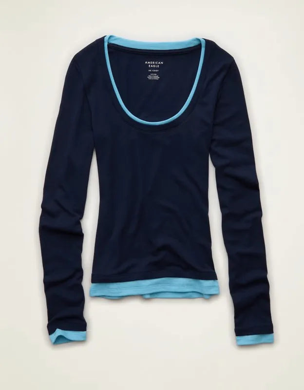 AE Twice As Nice Scoop Neck Cozy T-Shirt
