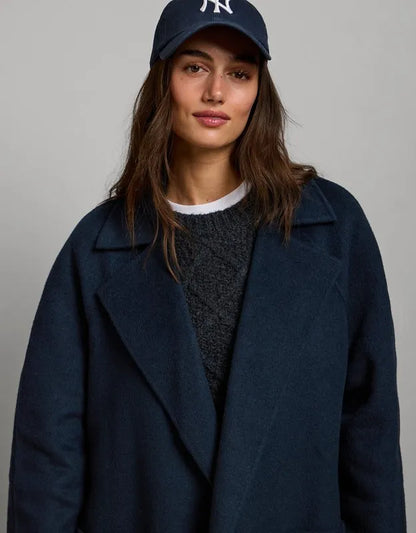 AE77 Premium Wool-Blend Wrap Coat
