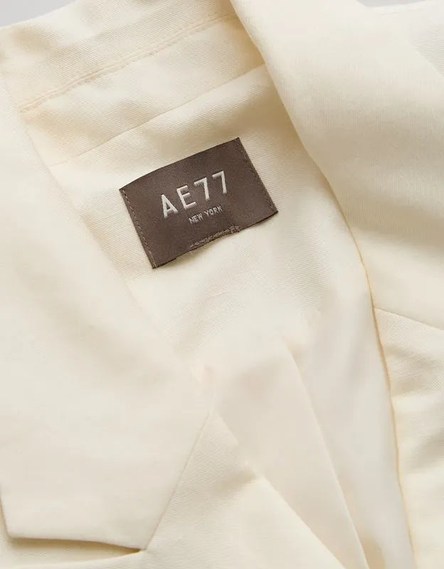 AE77 Premium Linen-Silk Blend Double-Breasted Blazer