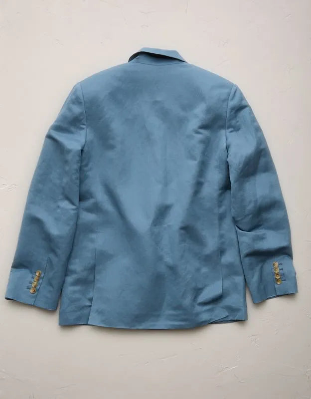 AE77 Premium Linen-Silk Blend Double-Breasted Blazer