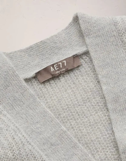 AE77 Sparkle Shaker Stitch Cardigan