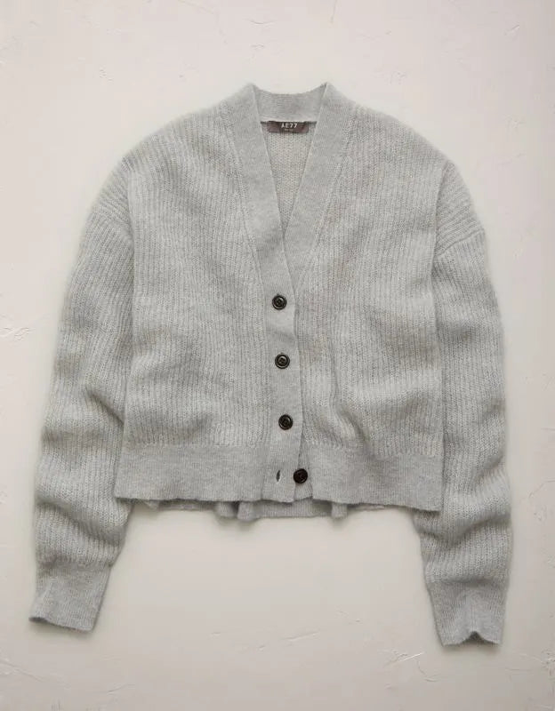 AE77 Sparkle Shaker Stitch Cardigan