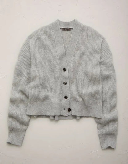 AE77 Sparkle Shaker Stitch Cardigan
