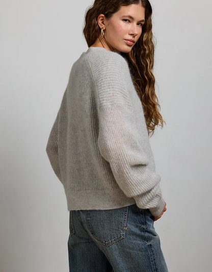AE77 Sparkle Shaker Stitch Cardigan