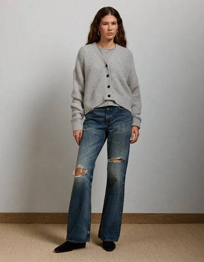 AE77 Sparkle Shaker Stitch Cardigan