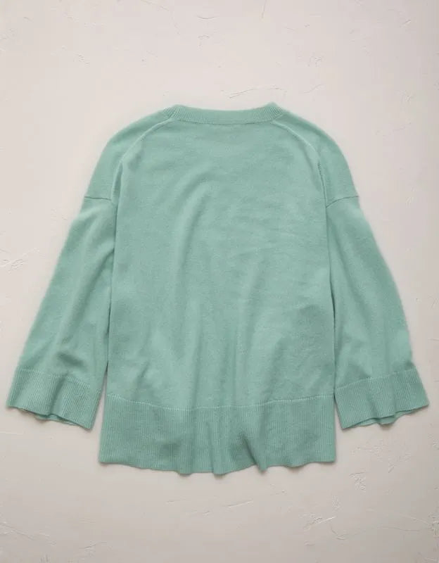 AE77 Premium Oversized Cashmere Sweater T-Shirt