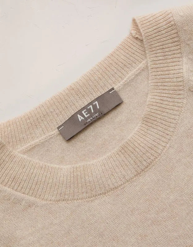 AE77 Premium Oversized Cashmere Sweater T-Shirt